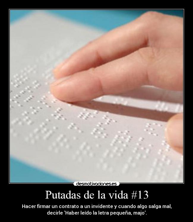 Putadas de la vida #13 -