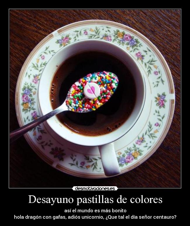 Desayuno pastillas de colores - 