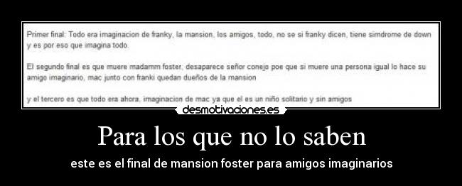 Para los que no lo saben -