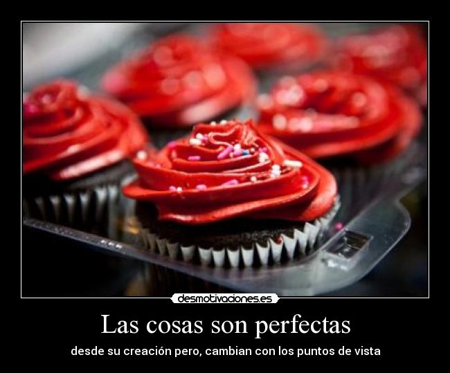 Las cosas son perfectas -