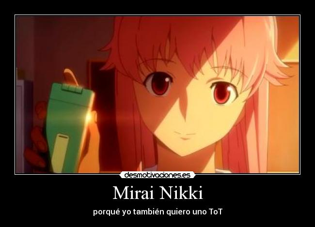 carteles mirai nikki furute diary anime otaku gasai yuno desmotivaciones