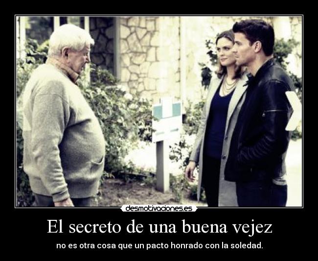 El secreto de una buena vejez - no es otra cosa que un pacto honrado con la soledad.