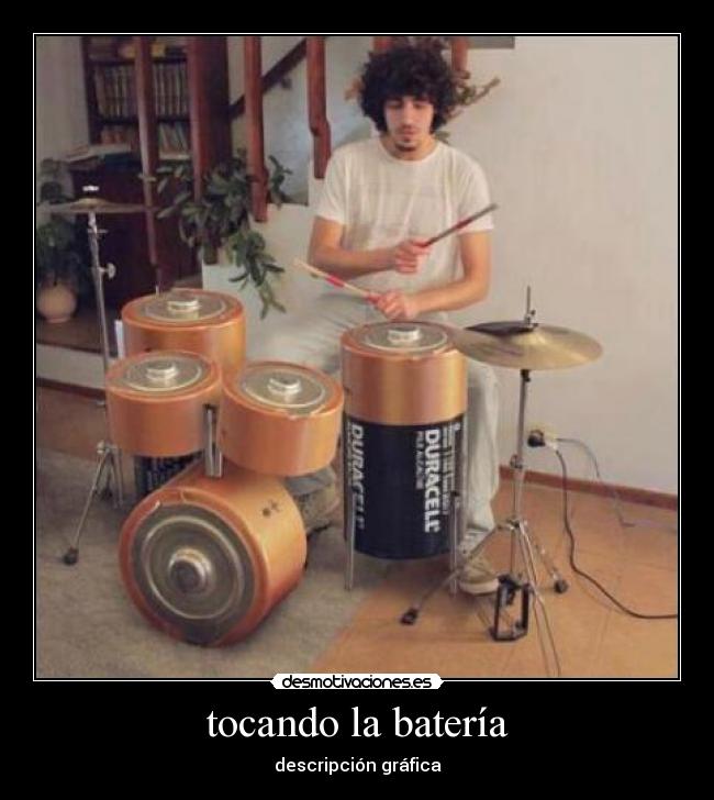 tocando la batería - descripción gráfica