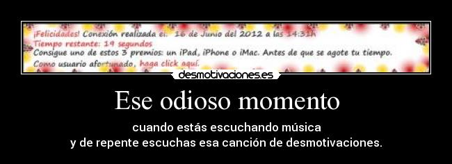 Ese odioso momento - 