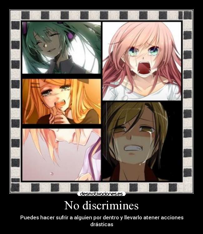 No discrimines -