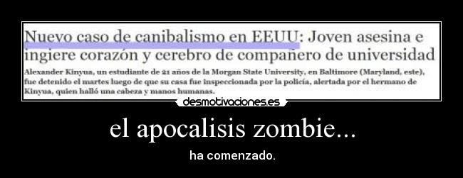 el apocalisis zombie... -