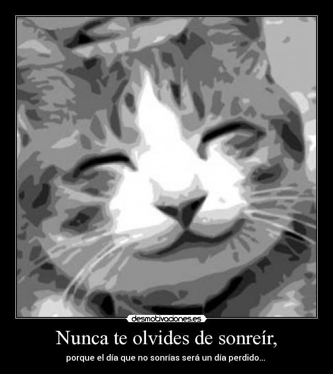 Nunca te olvides de sonreír, - porque el día que no sonrías será un día perdido... ♥