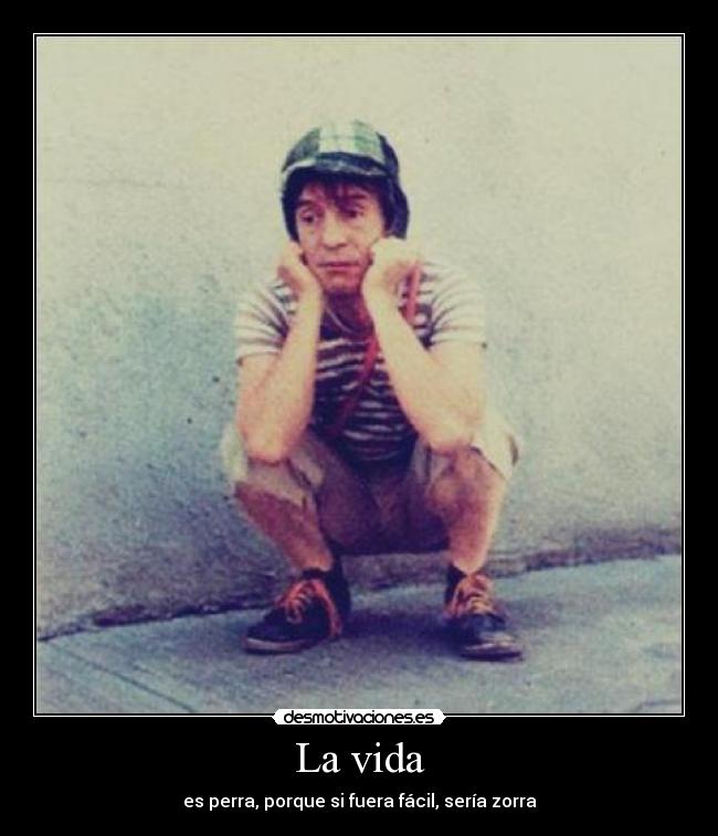 La vida - es perra, porque si fuera fácil, sería zorra