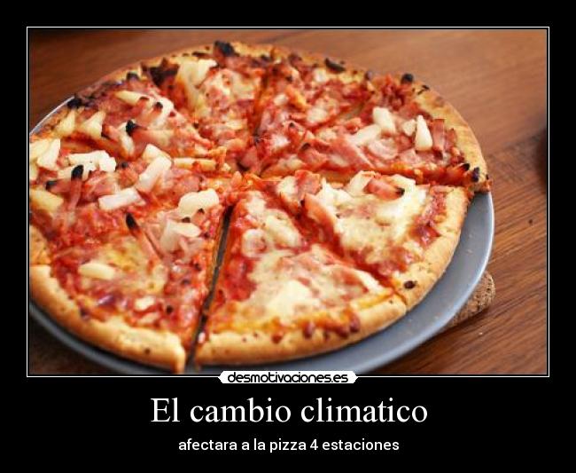 El cambio climatico - afectara a la pizza 4 estaciones