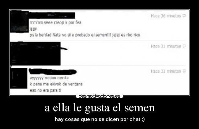 a ella le gusta el semen -