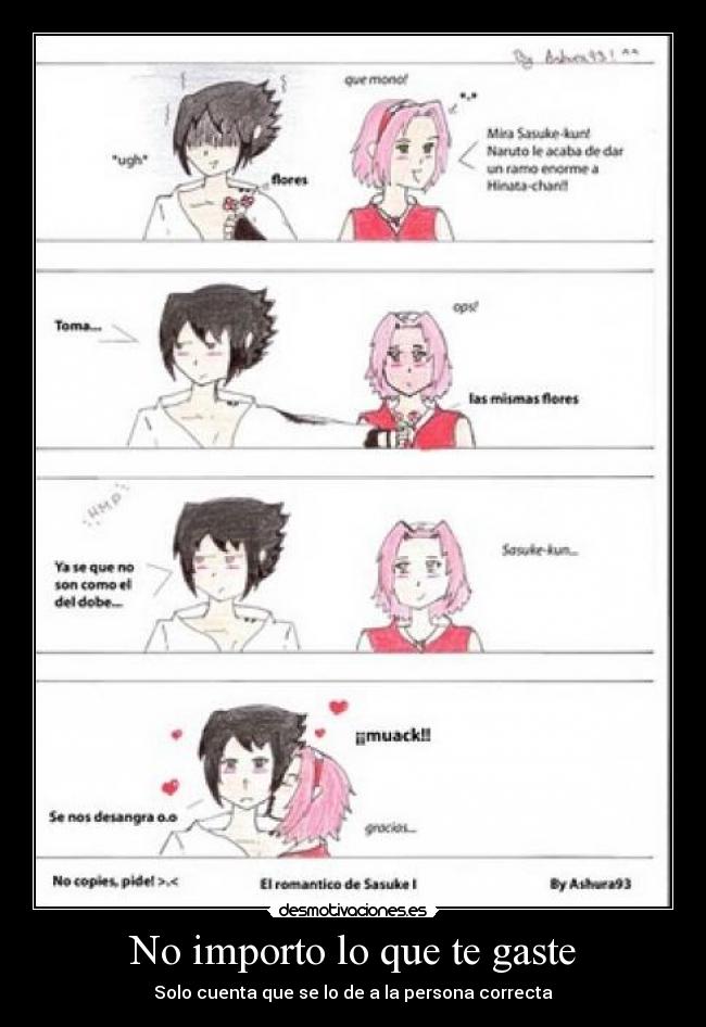 No importo lo que te gaste - Solo cuenta que se lo de a la persona correcta