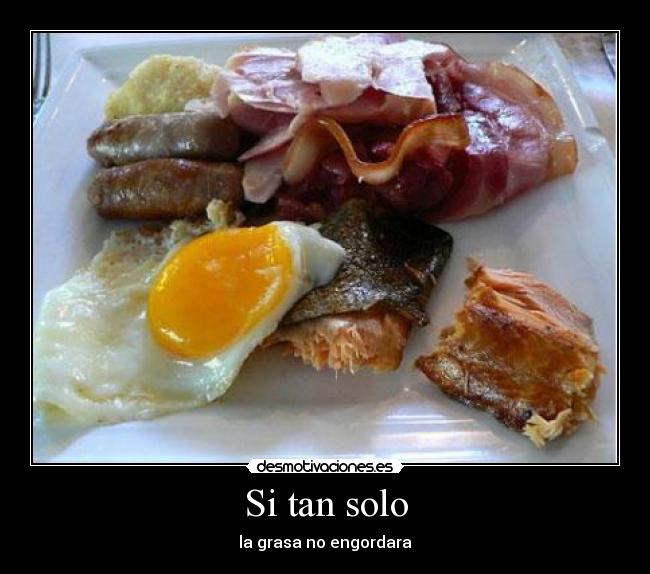 Si tan solo - la grasa no engordara