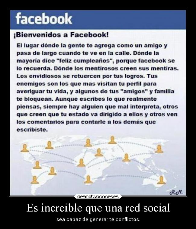 Es increible que una red social -