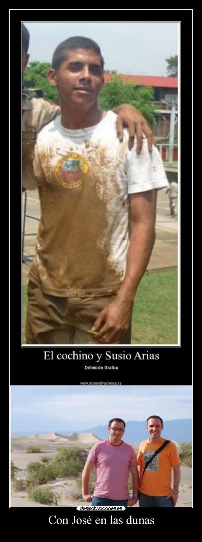 Con José en las dunas -
