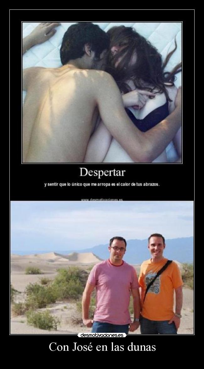 Con José en las dunas -