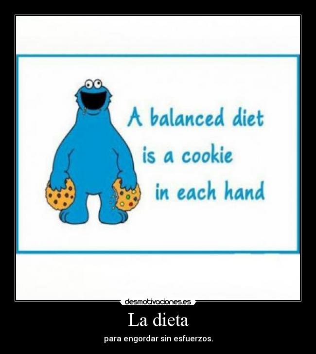 La dieta - para engordar sin esfuerzos.