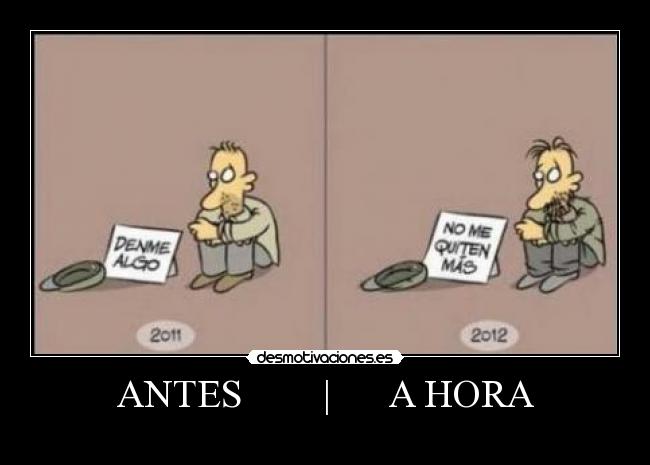 ANTES        |      A HORA - 