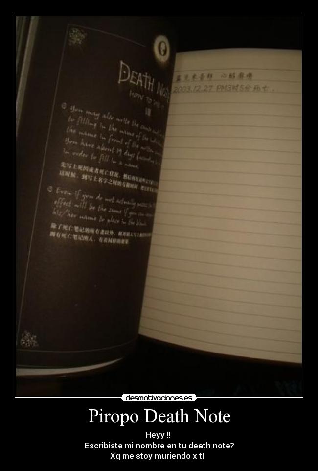 Piropo Death Note -