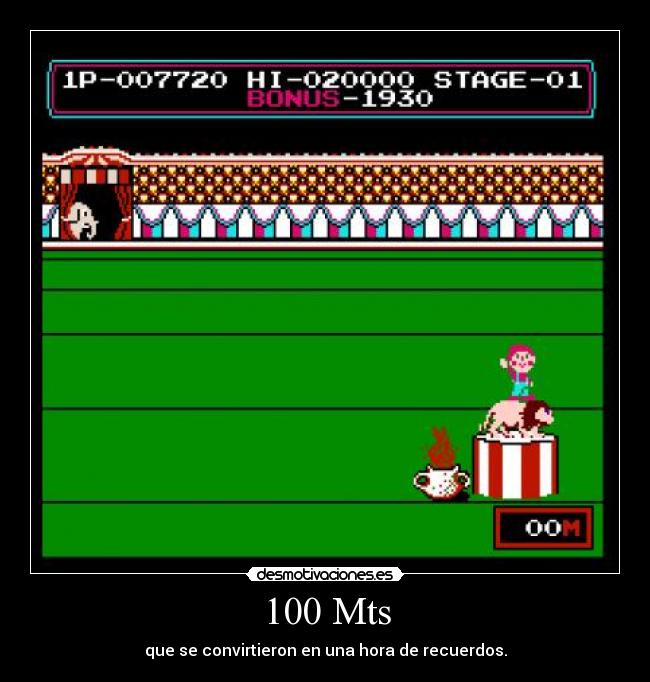 100 Mts - que se convirtieron en una hora de recuerdos.