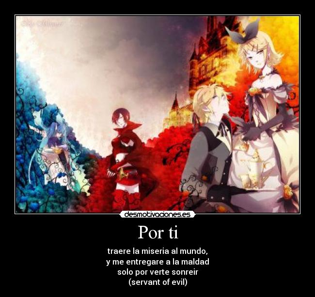 carteles anime frase amor vocaloid kagamine esta convirtio una mis favoritas fito0991 desmotivaciones