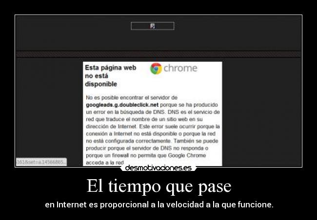 El tiempo que pase - en Internet es proporcional a la velocidad a la que funcione.