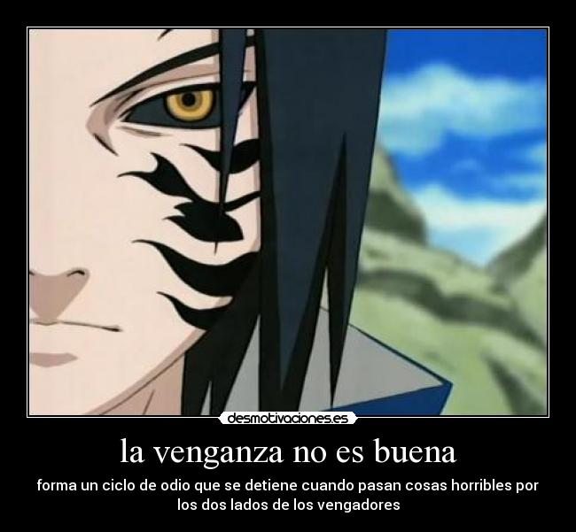la venganza no es buena -