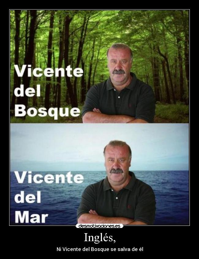 Inglés, - Ni Vicente del Bosque se salva de él