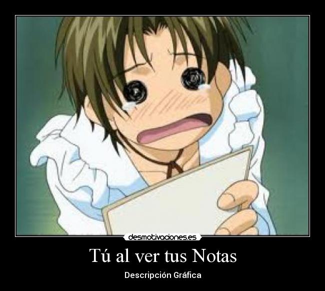 Tú al ver tus Notas -