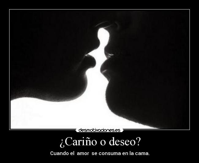 ¿Cariño o deseo? - Cuando el  amor  se consuma en la cama.