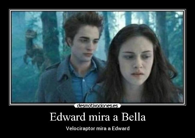 Edward mira a Bella - Velociraptor mira a Edward