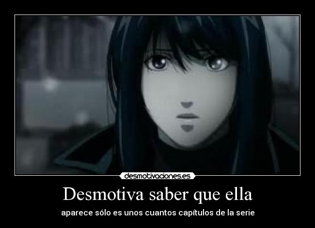 Desmotiva saber que ella -