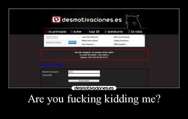 Are you fucking kidding me? - 