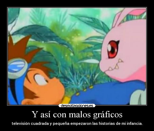 Y así con malos gráficos - televisión cuadrada y pequeña empezaron las historias de mi infancia.