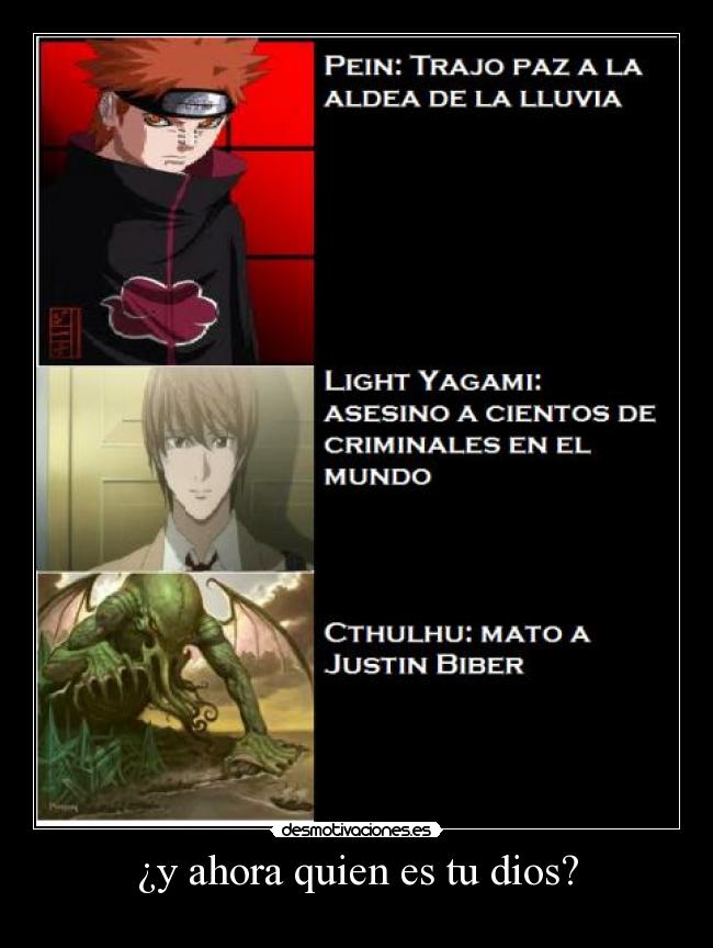 ¿y ahora quien es tu dios? - 