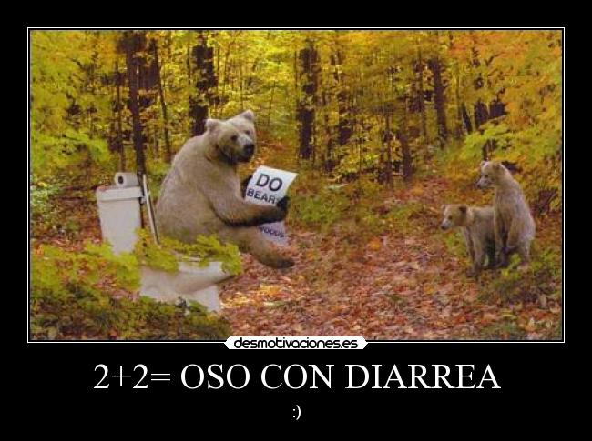 2+2= OSO CON DIARREA - 