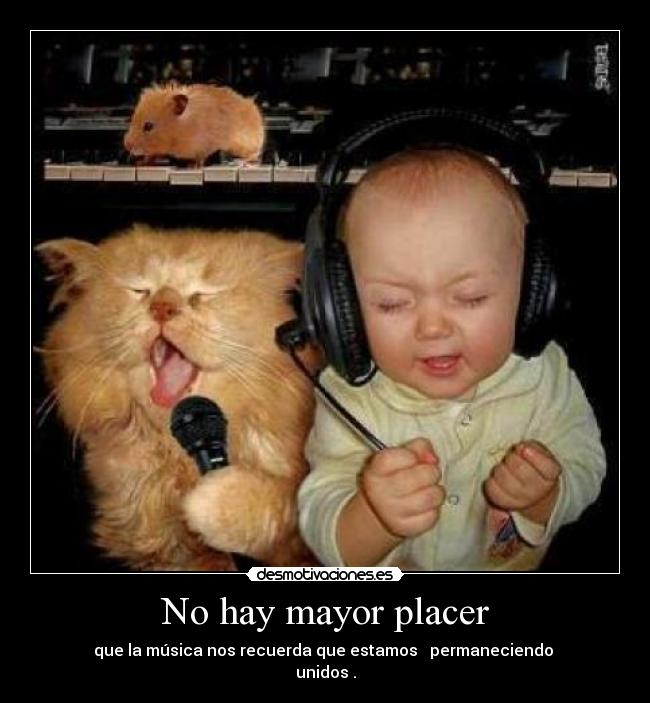 No hay mayor placer - que la música nos recuerda que estamos permaneciendo
unidos .