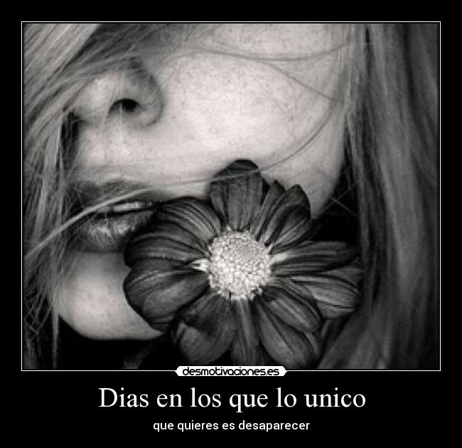 Dias en los que lo unico - que quieres es desaparecer