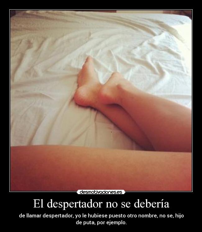 El despertador no se debería -