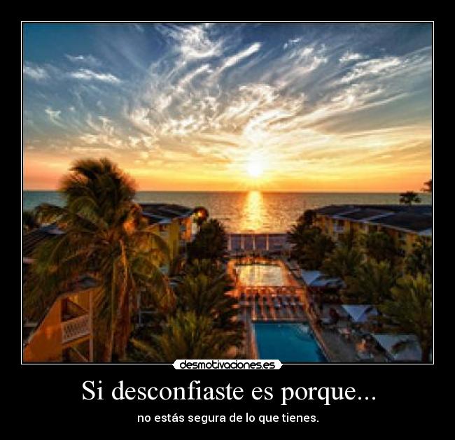 Si desconfiaste es porque... -