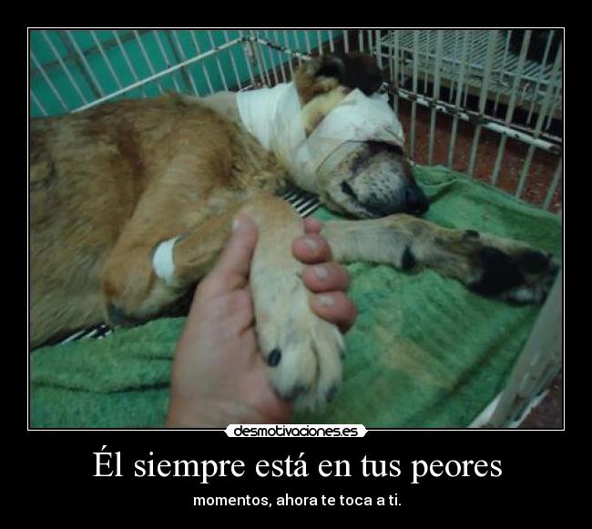 Él siempre está en tus peores - momentos, ahora te toca a ti.