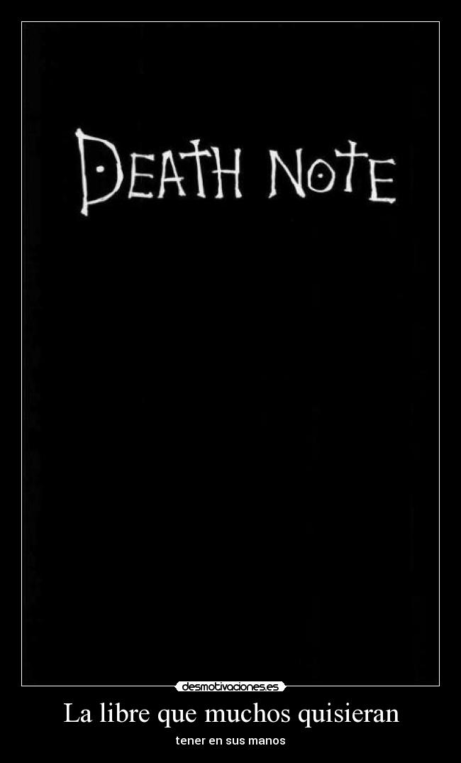 carteles anime manga death note desmotivaciones