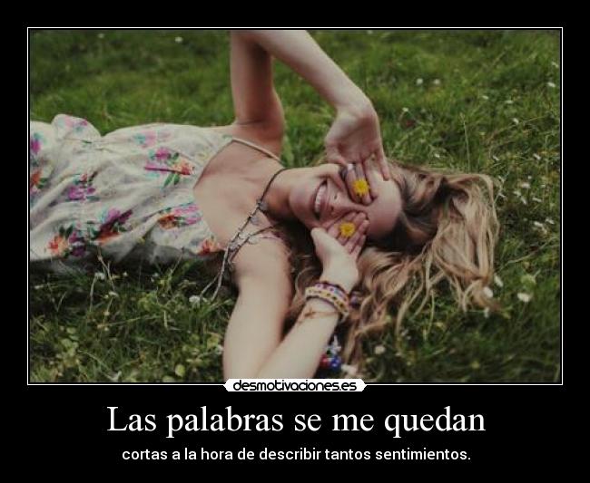 Las palabras se me quedan -