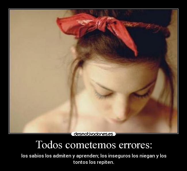 Todos cometemos errores: - 