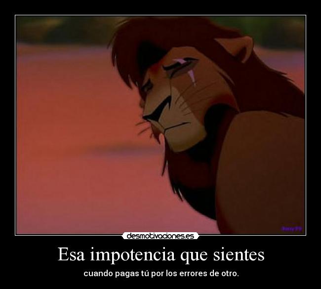 carteles disney impotencia rey leon error desmotivaciones