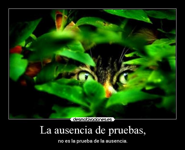 La ausencia de pruebas, -