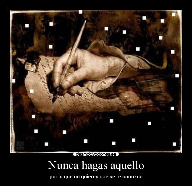 Nunca hagas aquello - 