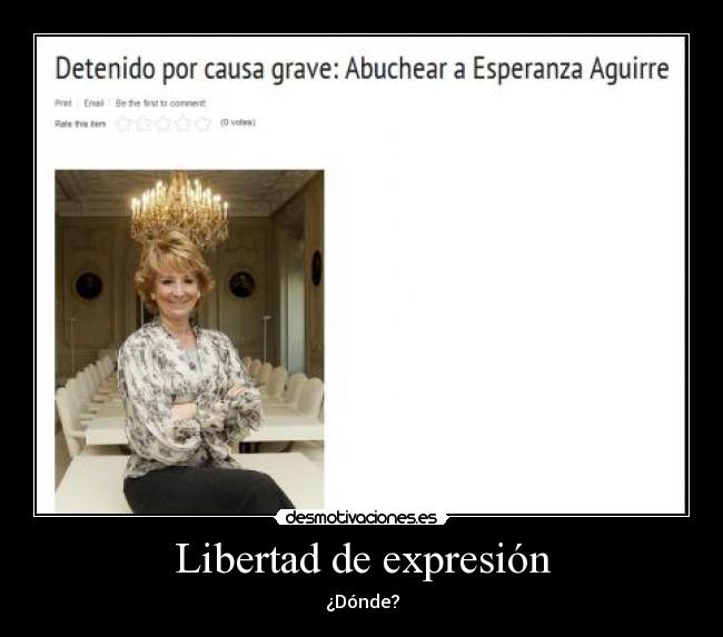 Libertad de expresión - ¿Dónde?