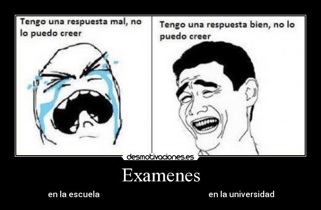 Examenes - en la escuela en la universidad