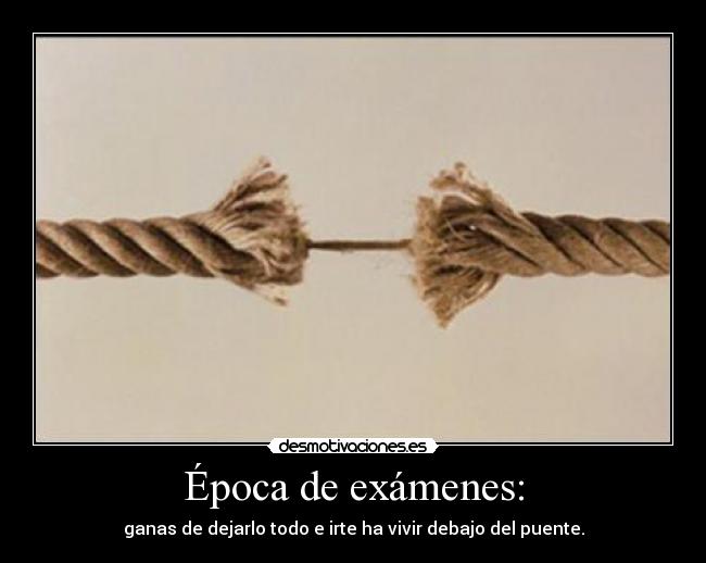 Época de exámenes: -