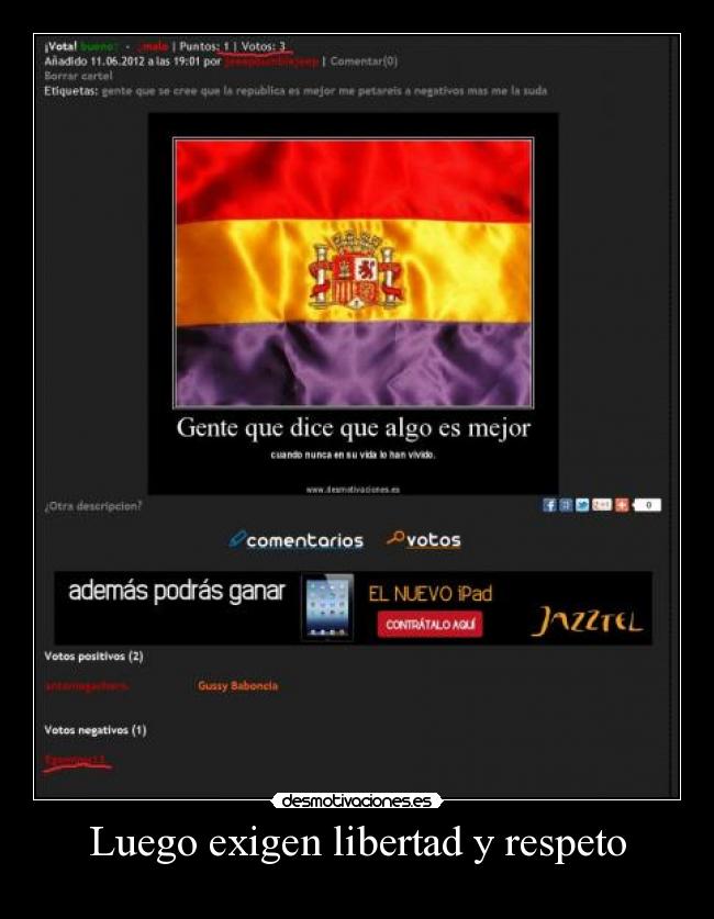 carteles libertad cuidado chicos que soy republicano desmotivaciones